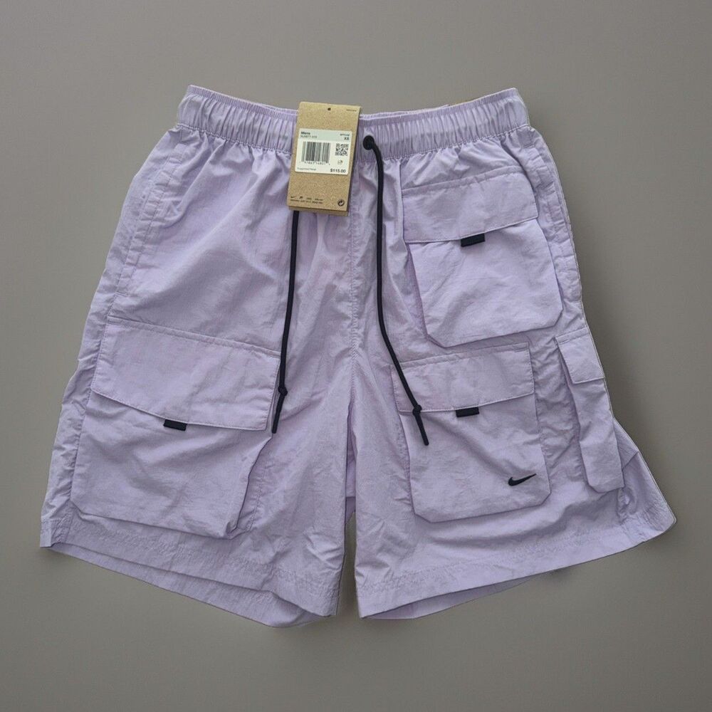 Nike Tech Woven Cargo Shorts Mens XS Hydrangeas Purple Utility HJ0677-515